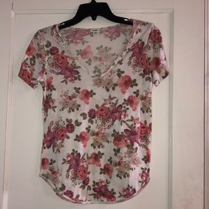 Floral v neck